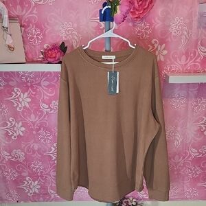 Fantaslook Brown Long Sleeve Top 2XL